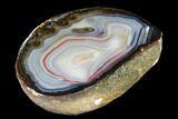 Cut & Polished Brazilian Agate With Colorful Banding #146270-2